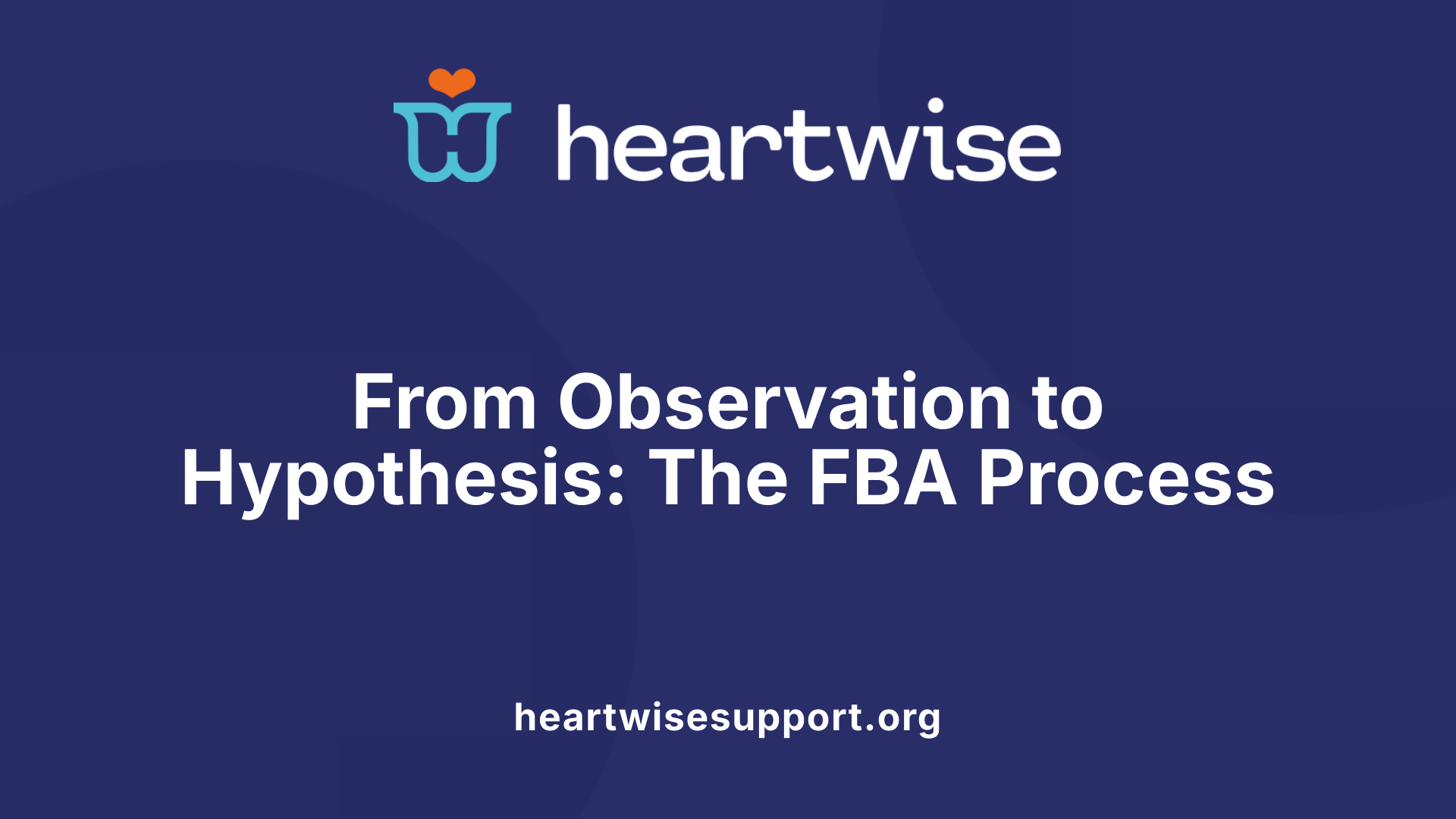 From Observation to Hypothesis: The FBA Process