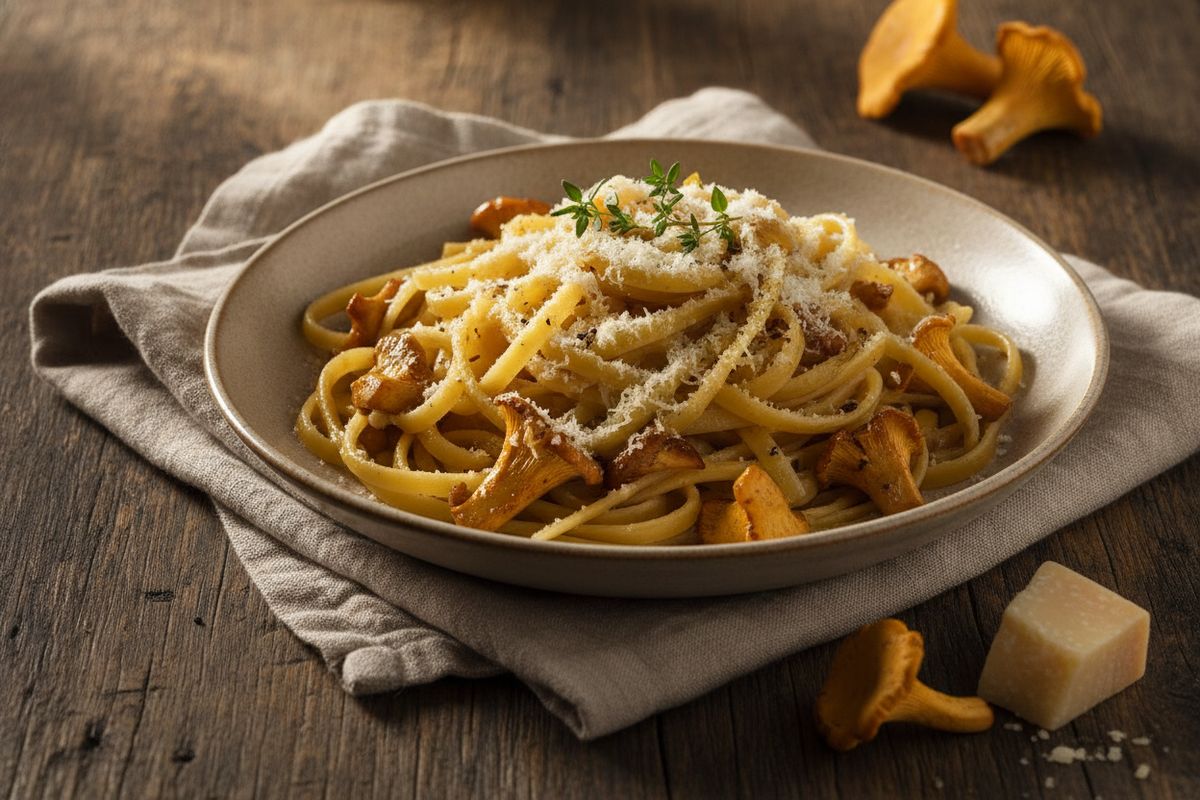 Samettinen kantarellipasta, jonka ruskistettu voi nostaa maun aivan uudelle tasolle – syksyn paras pastaresepti valmiina alle 30 minuutissa.