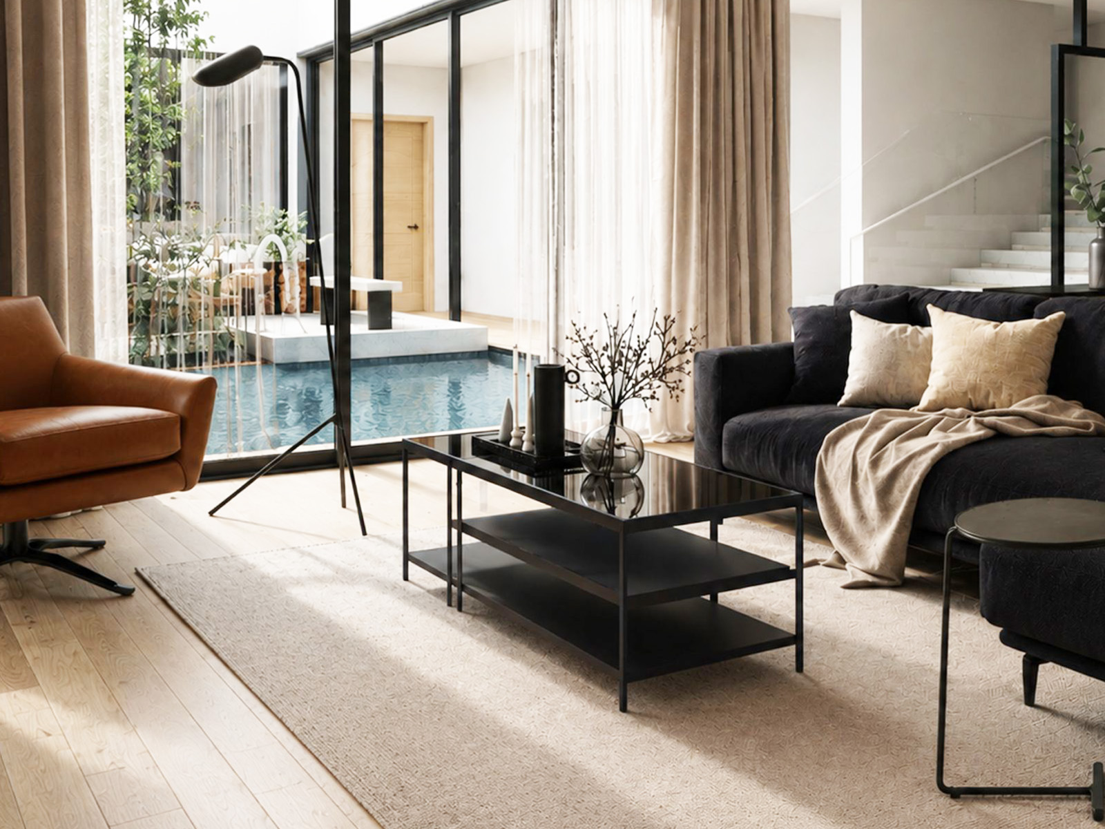 Every furniture piece at Skyvilla Riyadh was carefully selected 