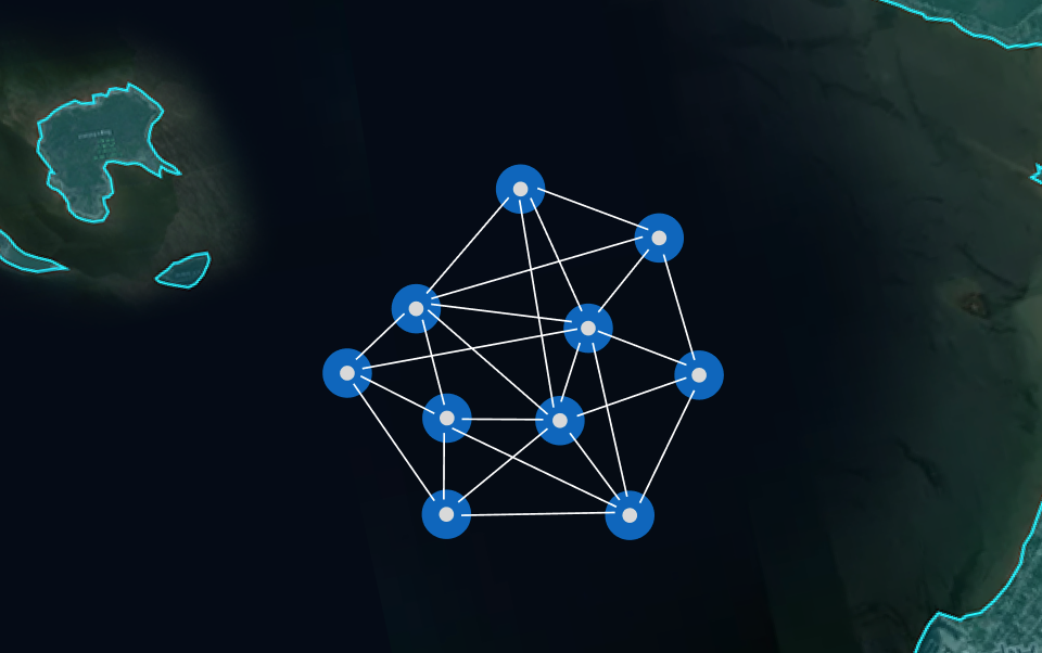icons interconnected on a software application