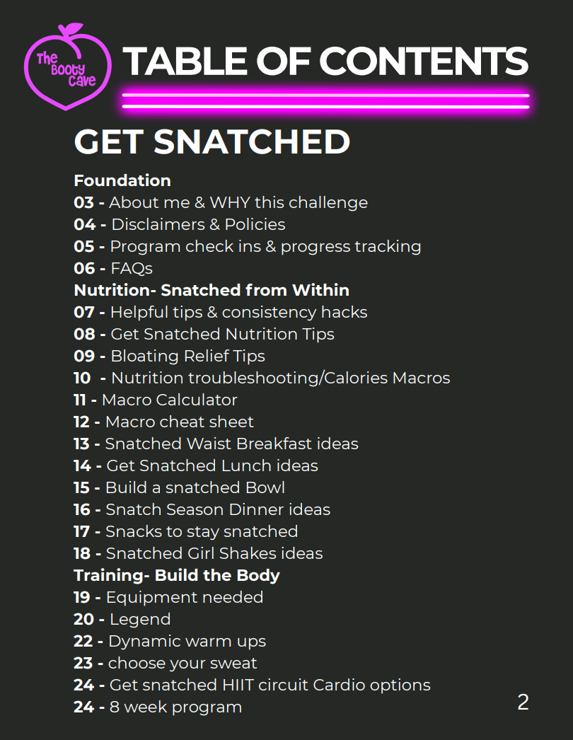 Get Snatched - 8 Week Challenge