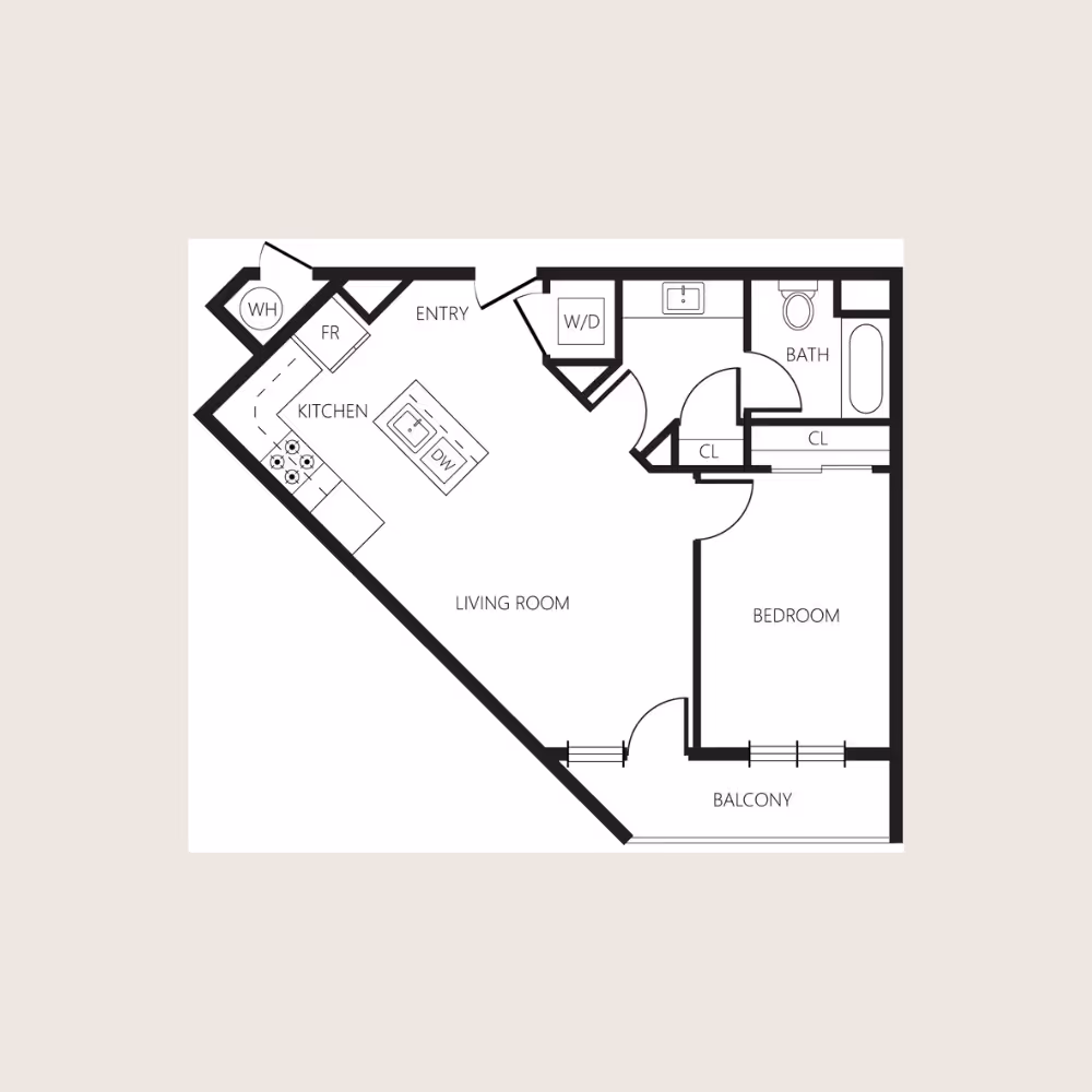 1E floor plan layout