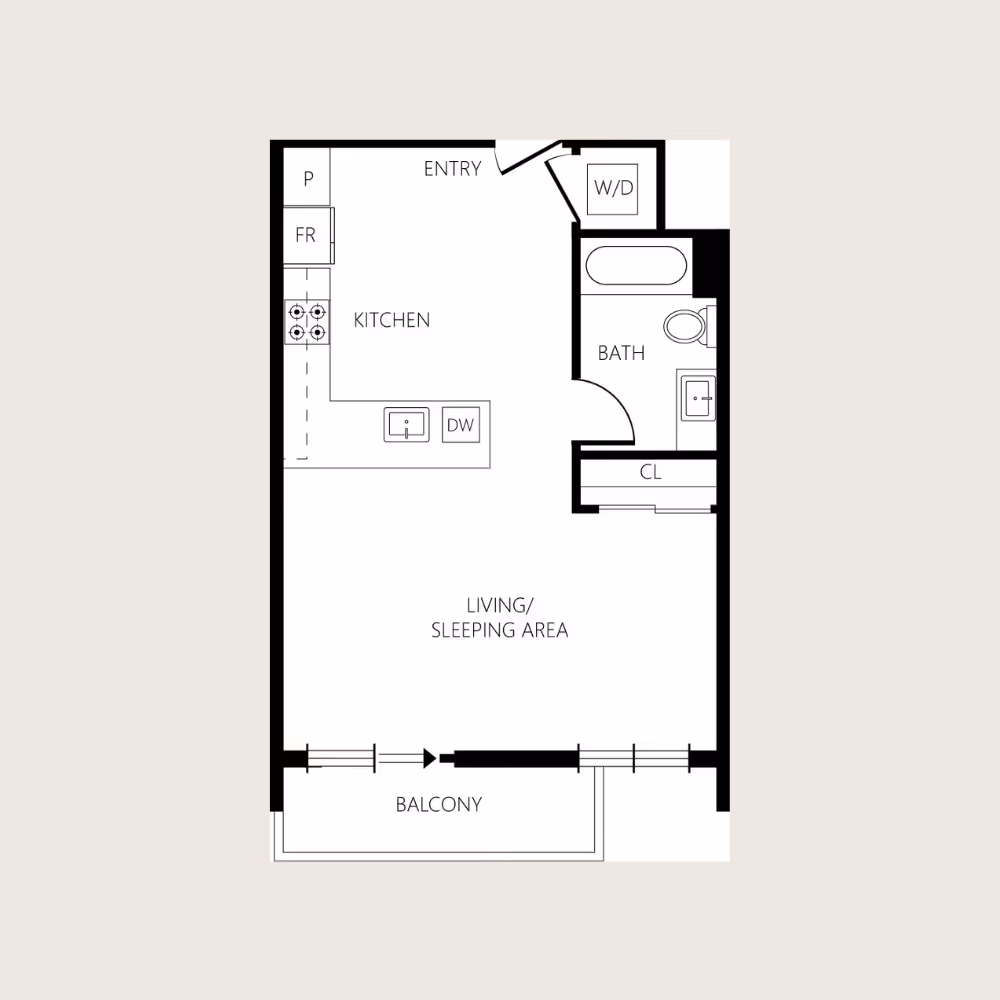 Studio D floor plan layout
