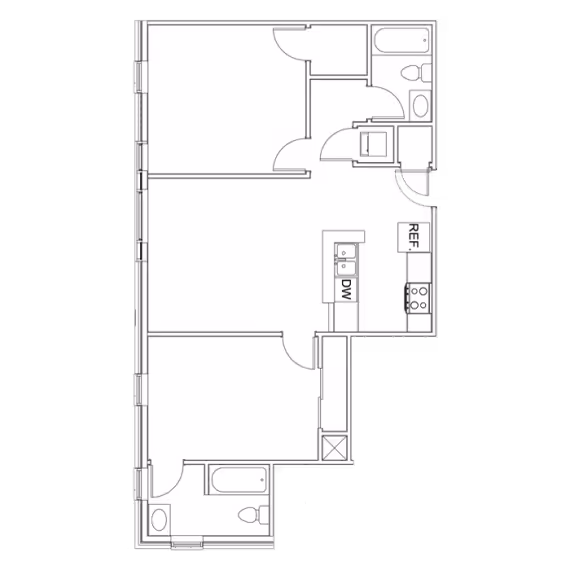 9 North - 2x2 Corner #203/303 layout