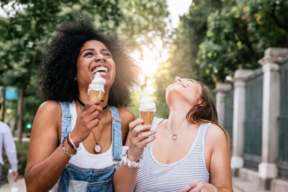 Eating Ice Cream Stock photo