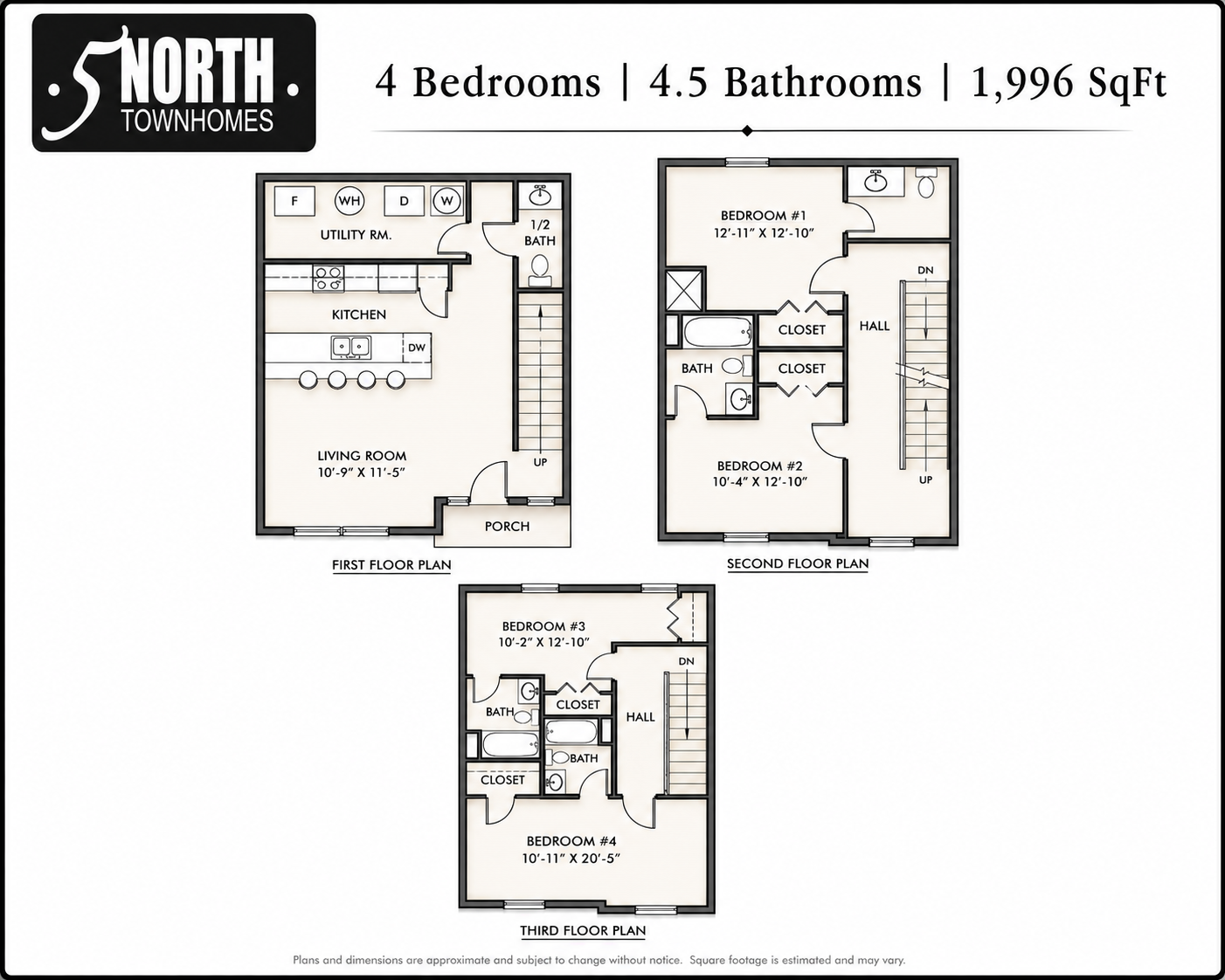 5 North - 4x4.5 layout