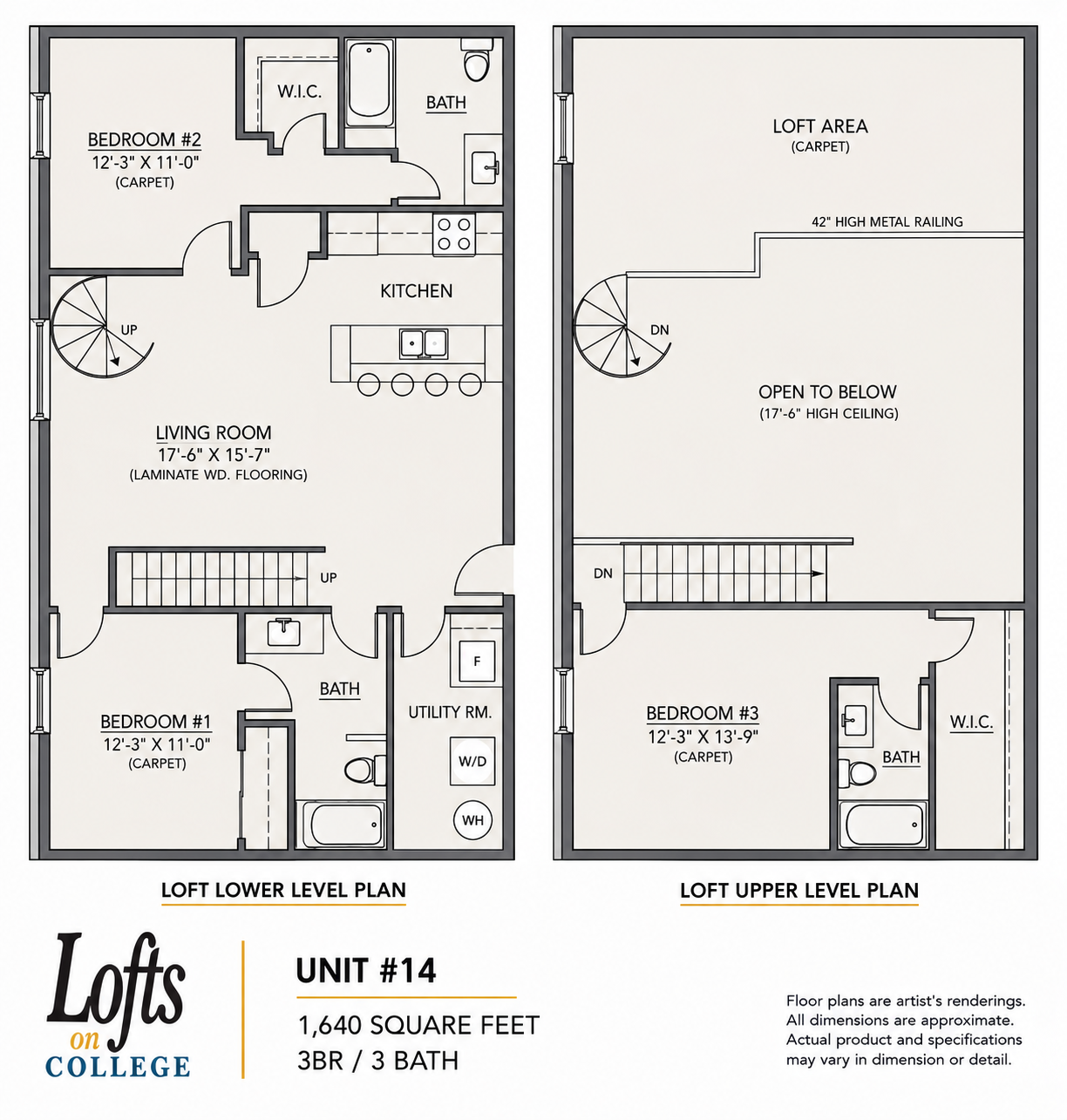 Lofts on College - 3x3 #14 layout