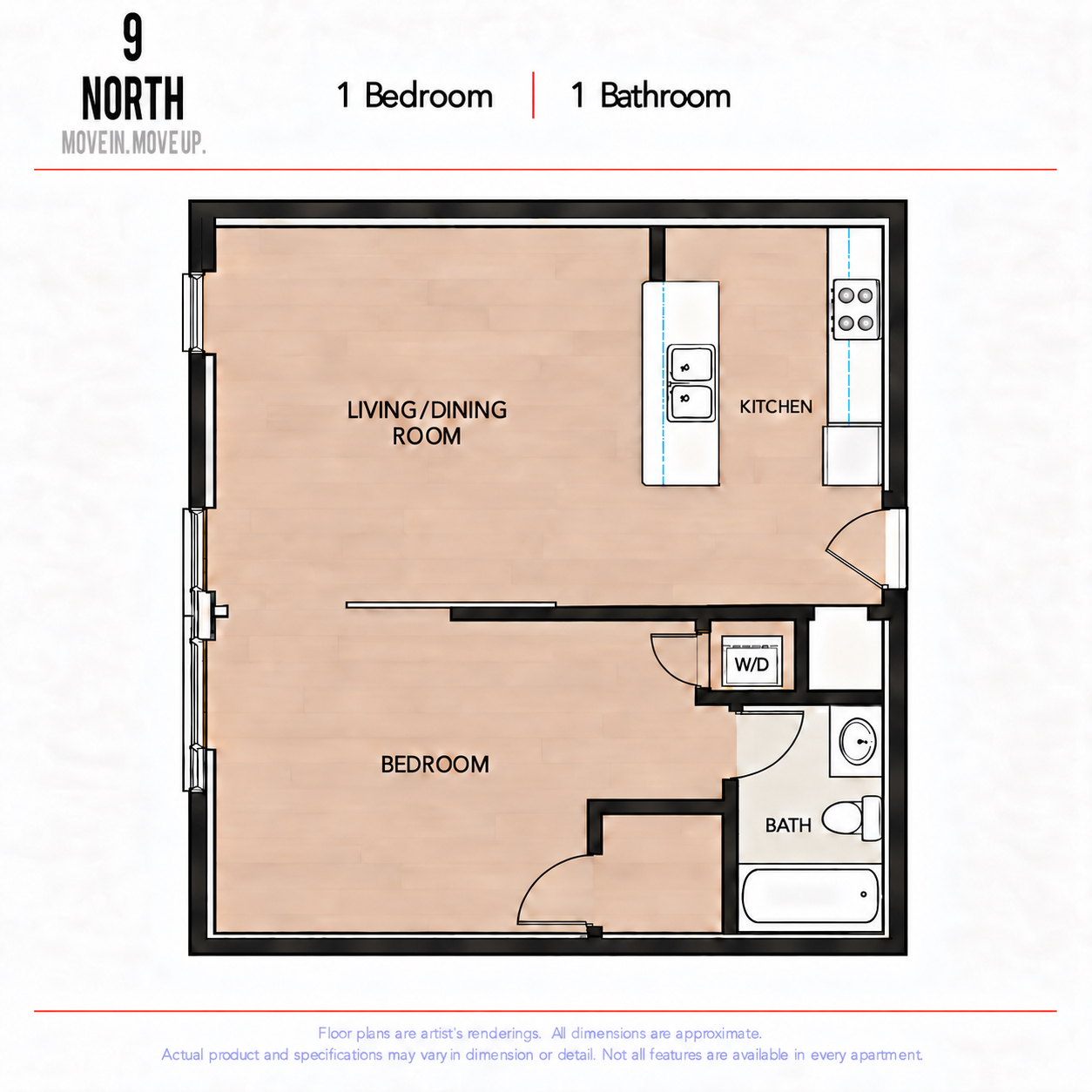 9 North - 1x1 layout