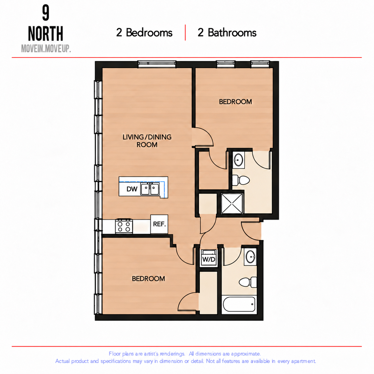 9 North - 2x2 Non-Corner #214/314 layout