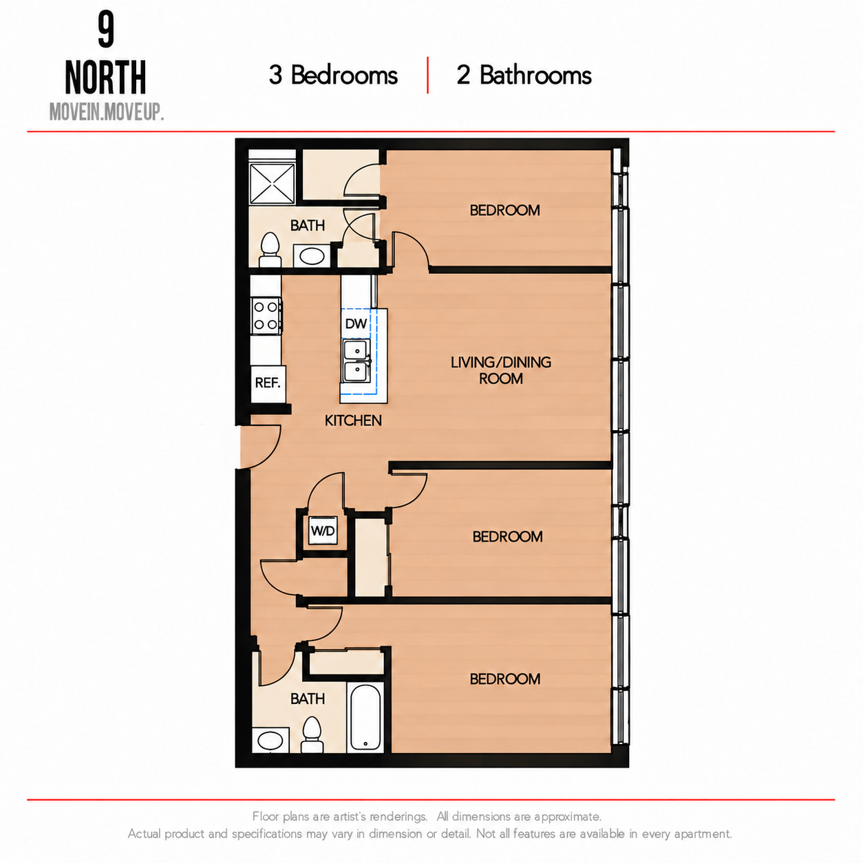 9 North - 3x2 Corner #210/310 layout