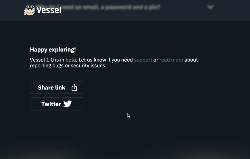 Vessel parallax animation