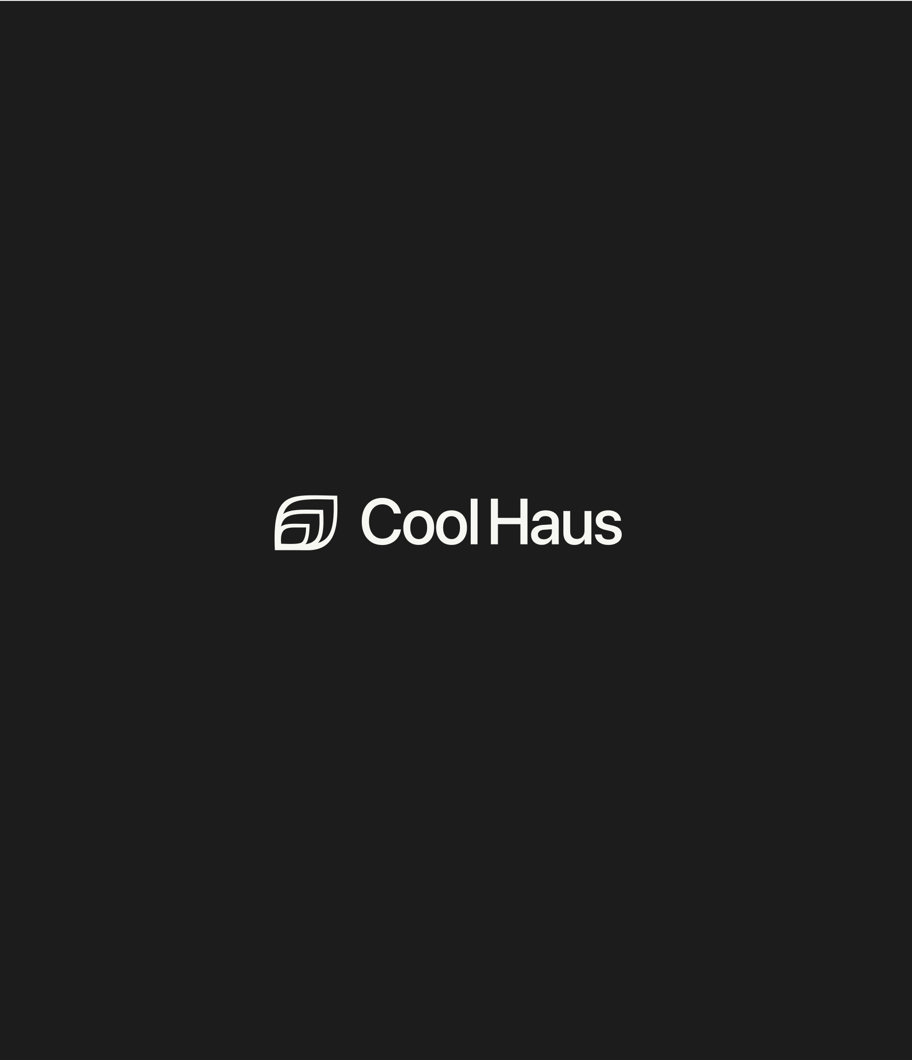 Cool Haus Design logo on black background
