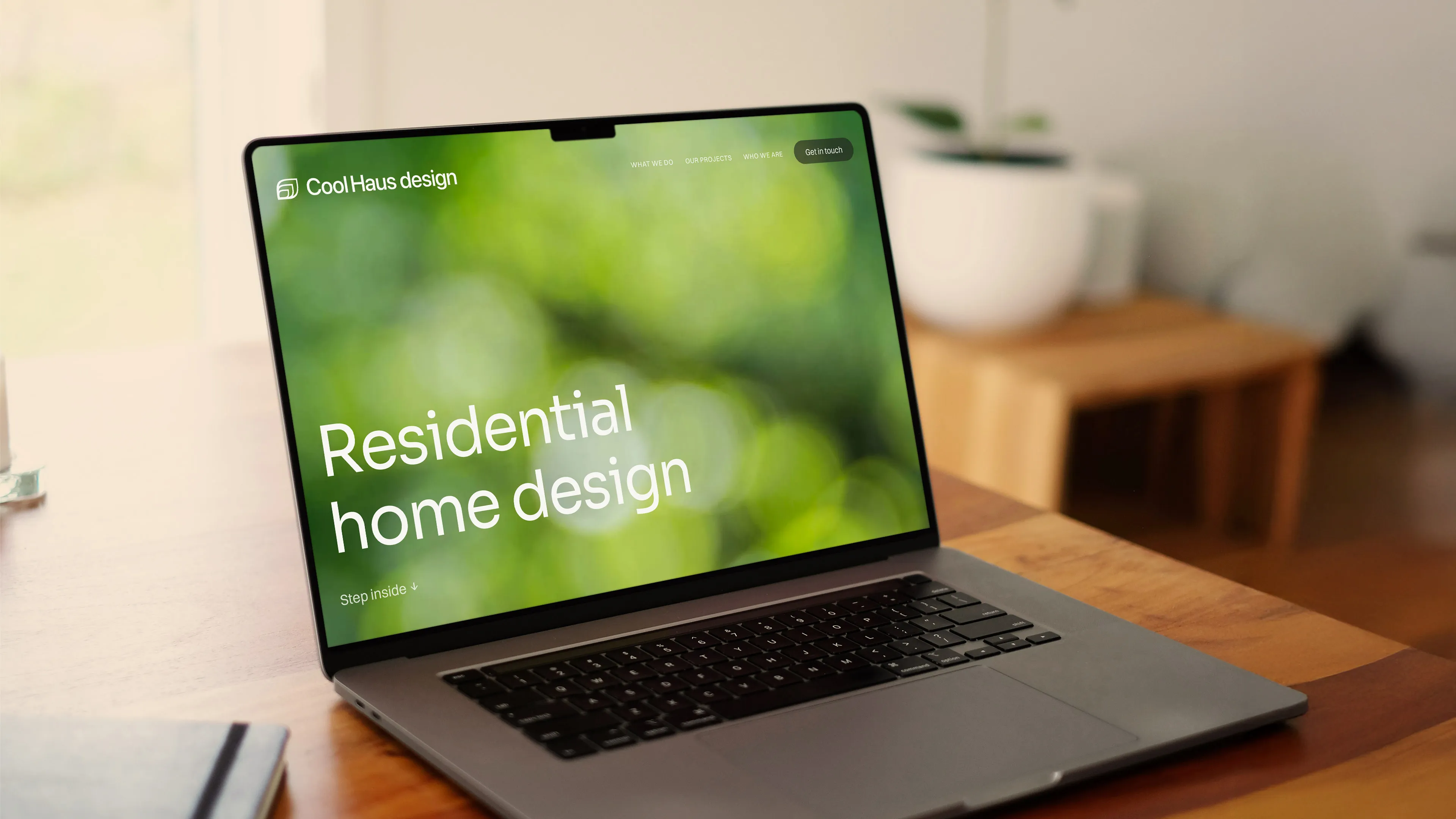 Website homepage design for Cool Haus Design