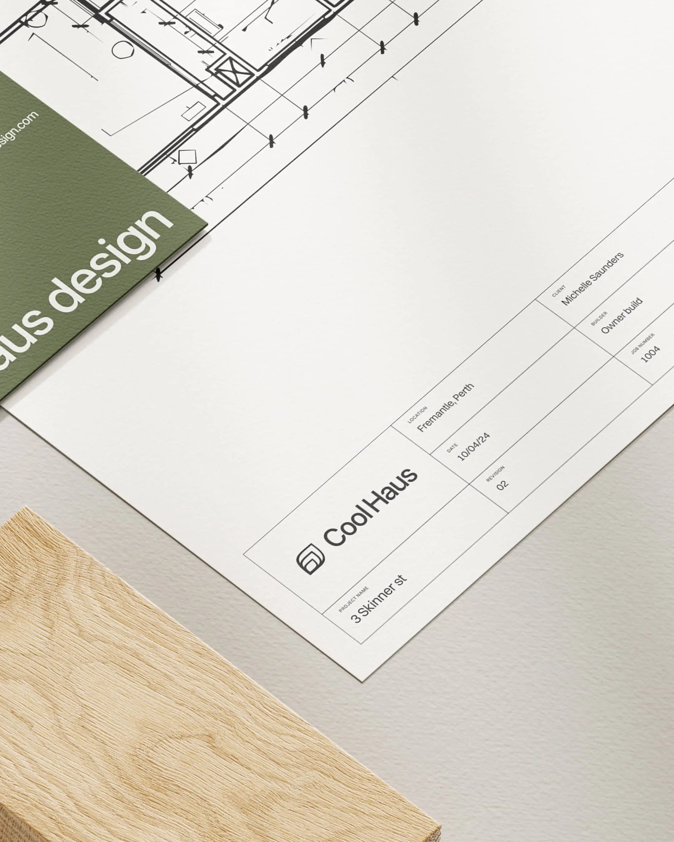 Branded stationery for Cool Haus Design, created by The Mindful Facilitator