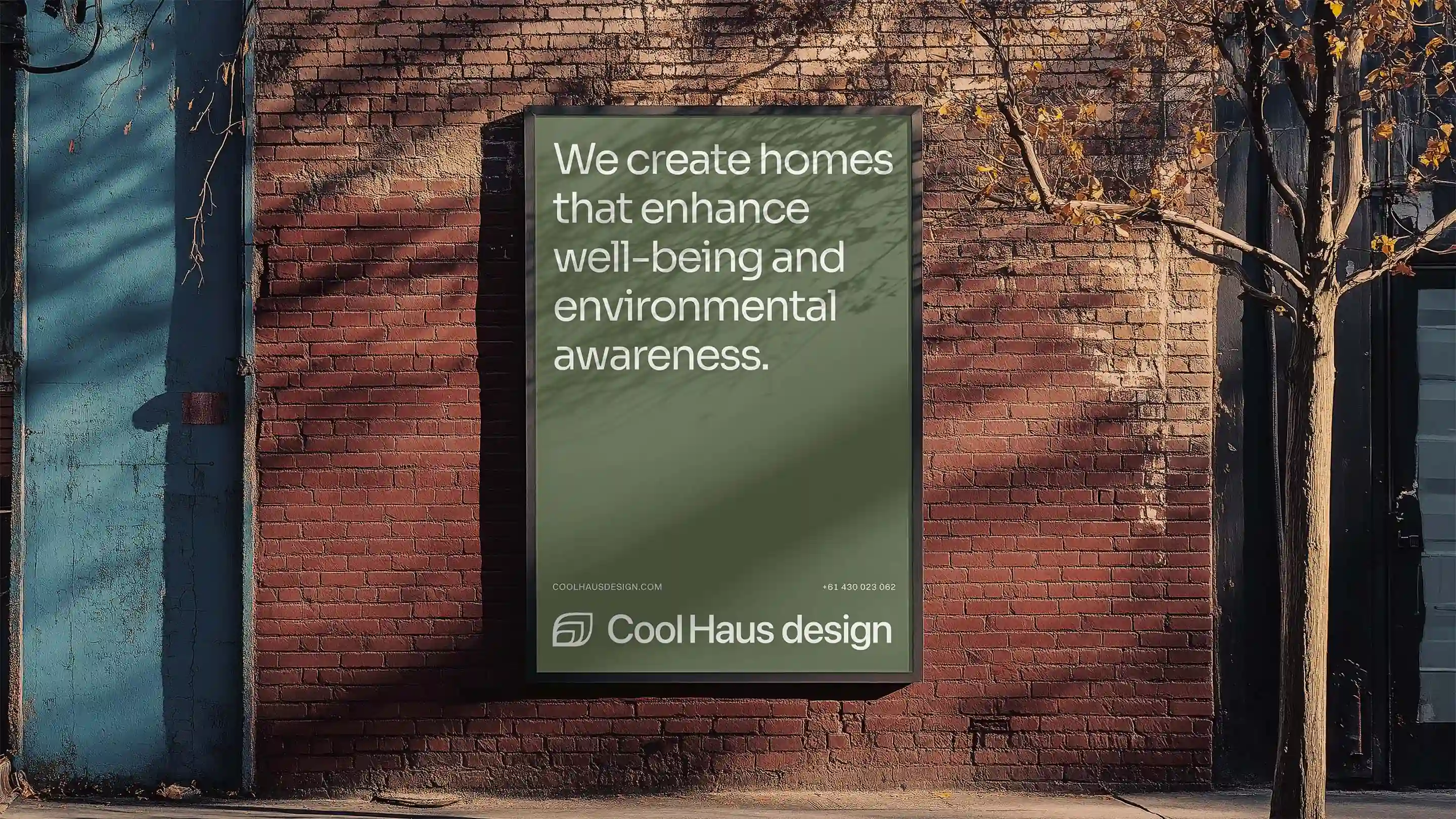 Branded billboard for Cool Haus Design