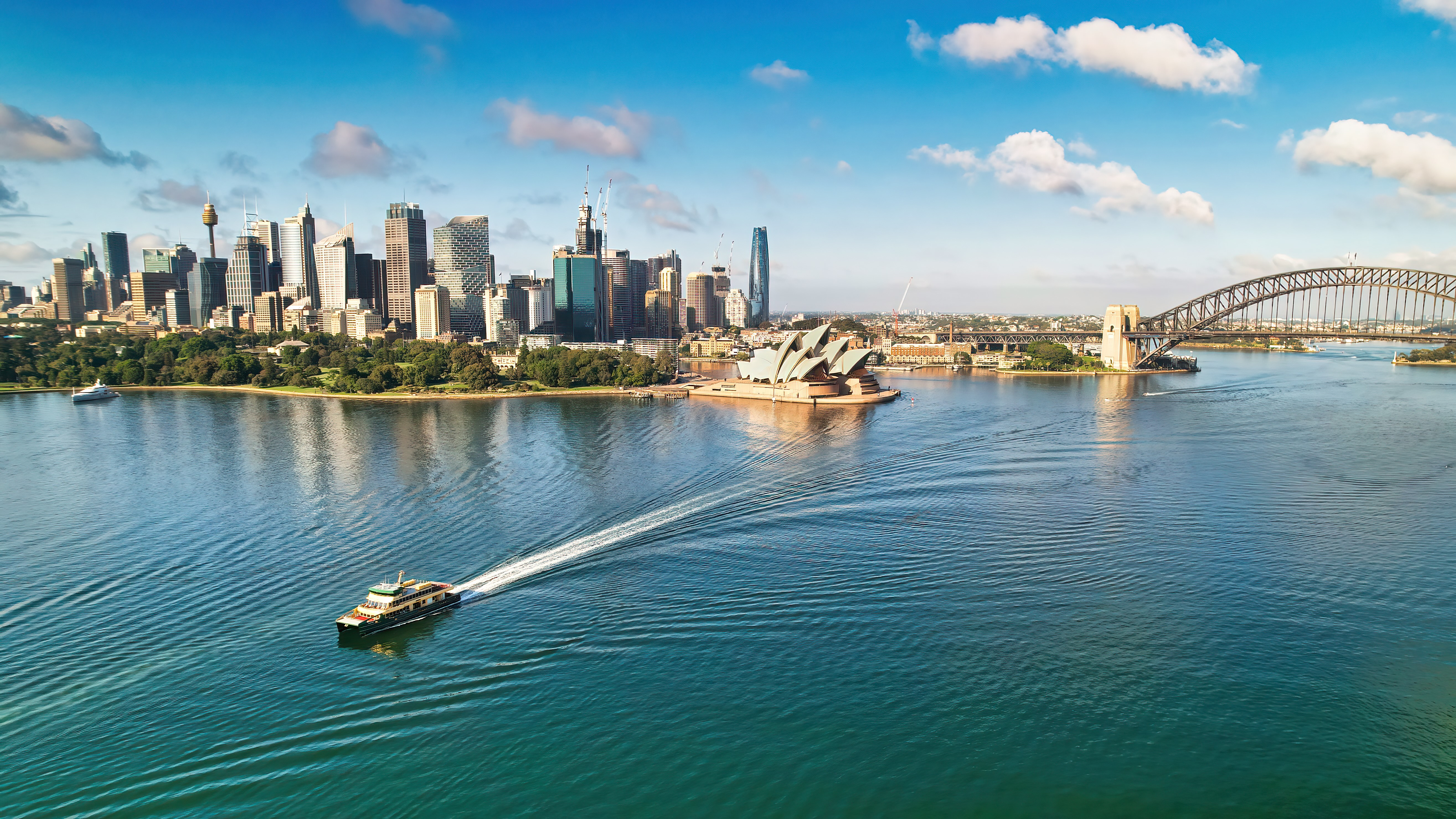 Sydney skyline at daytime Sydney Harbour Bridge Sydney Opera House
