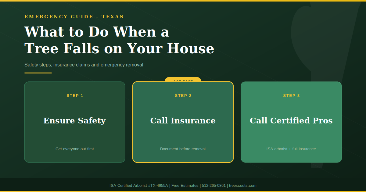 What to do when a tree falls on your house in Central Texas