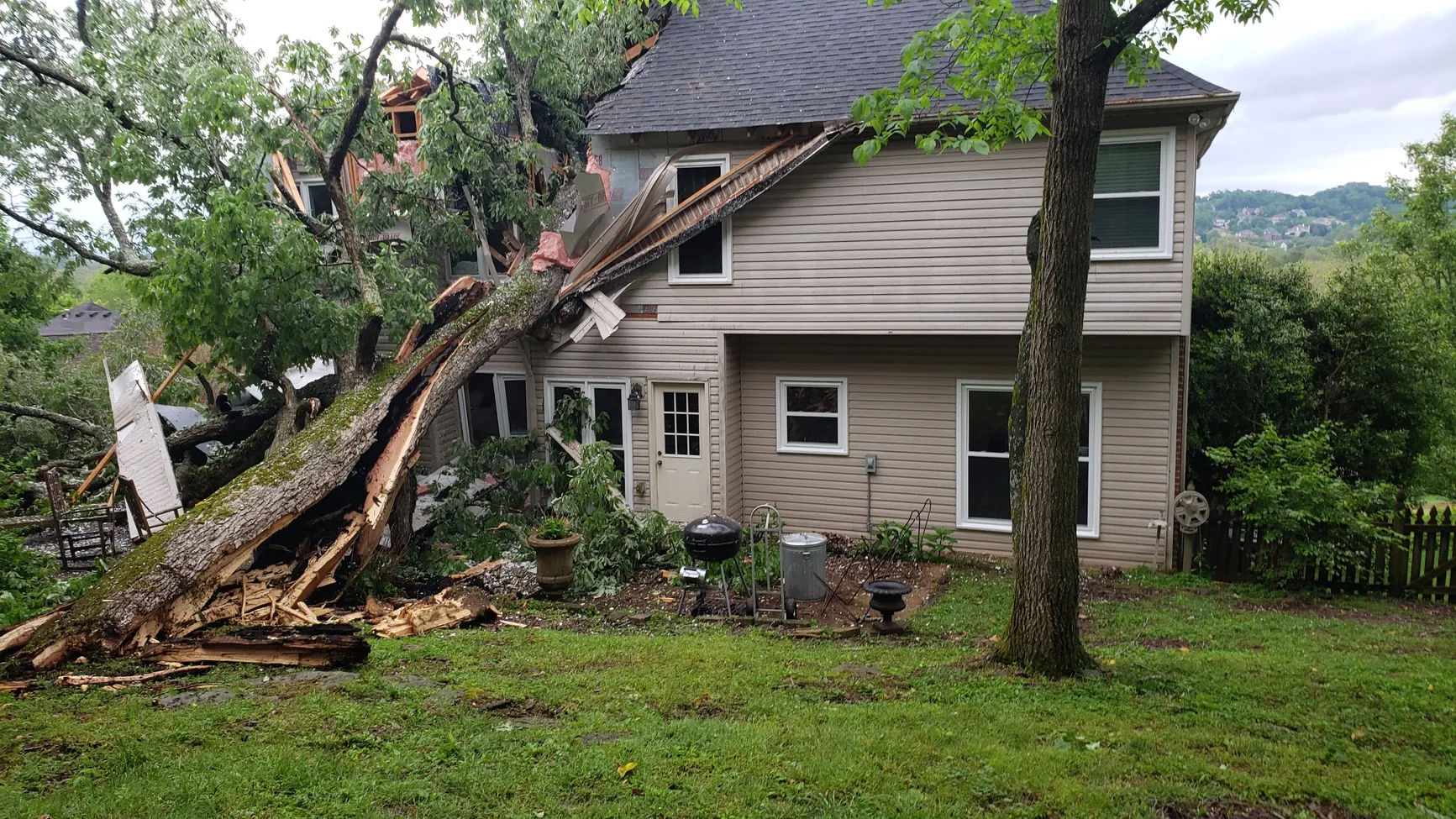 What to do when a tree falls on your house in Central Texas