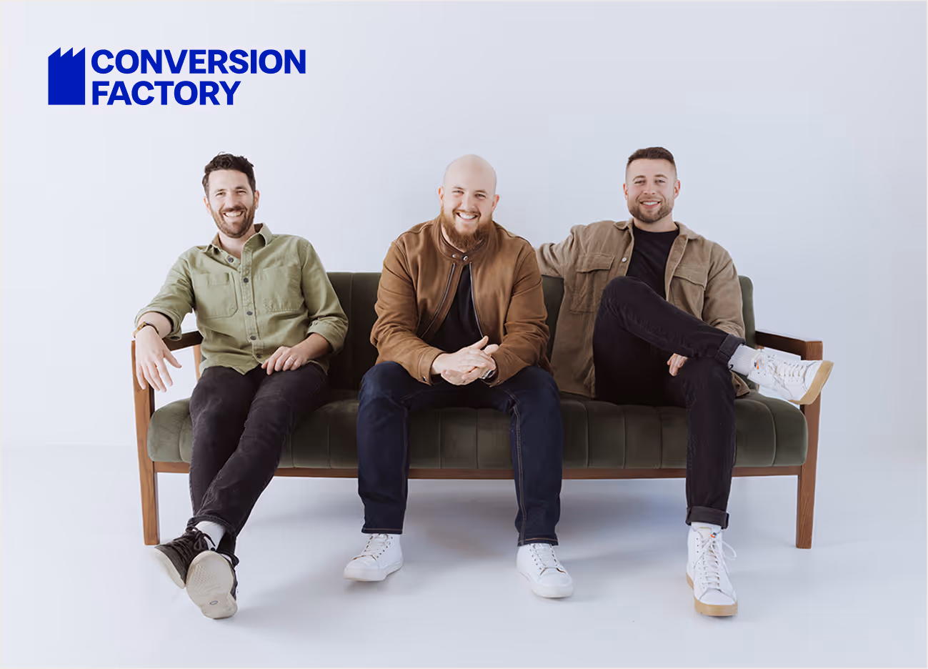 Conversion Factory team sitting on a couch