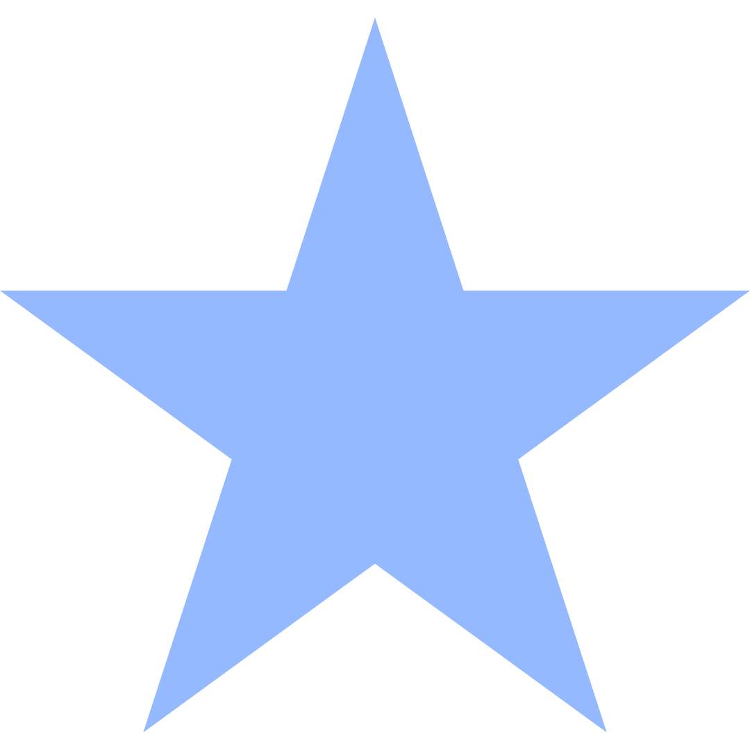 A single light blue star shape.