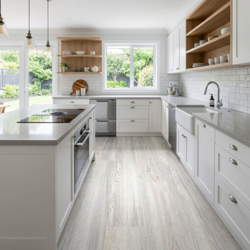 Revive XL laminate flooring running through a living room