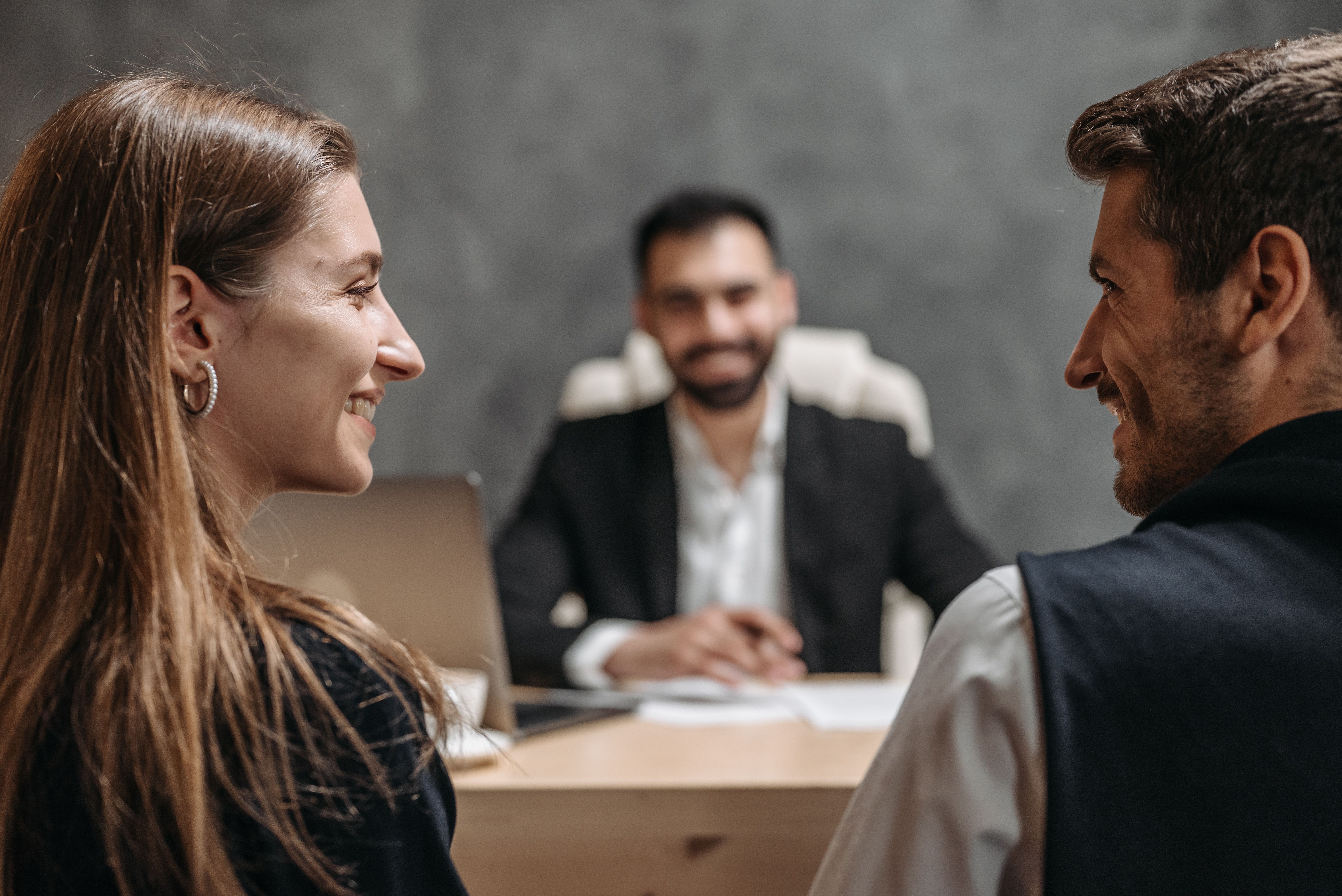 People meeting with an attorney at a law office