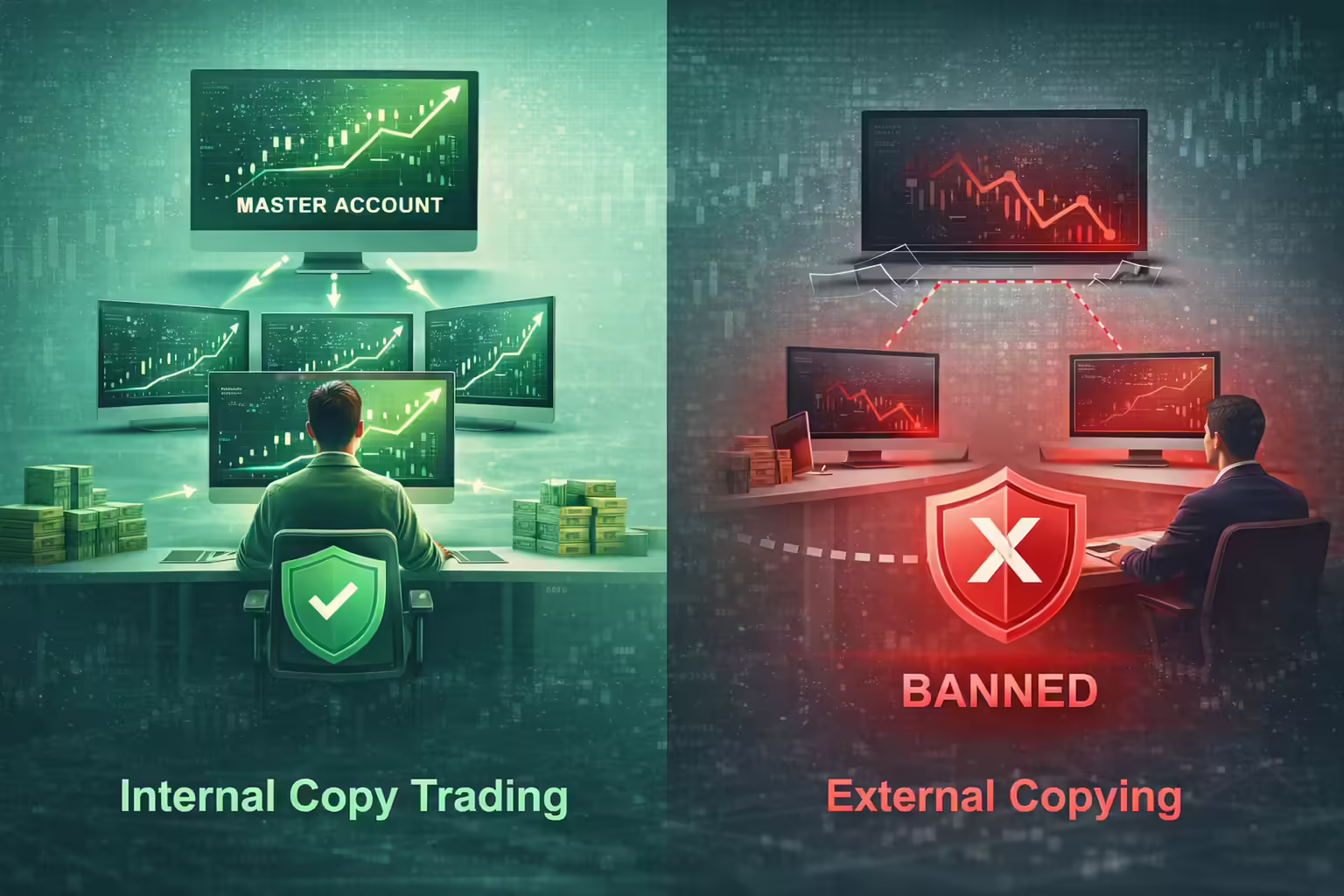 What is Copy Trading in the Prop Firm Space Concept Art