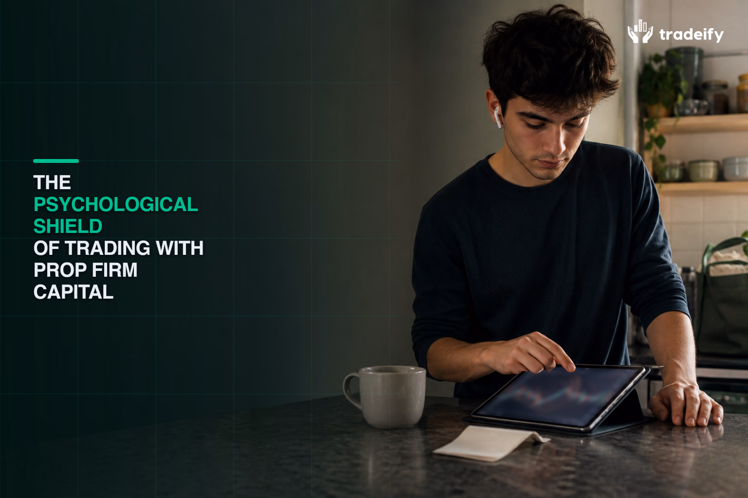 Calm trader following a process on a tablet without placing personal savings at exchange risk