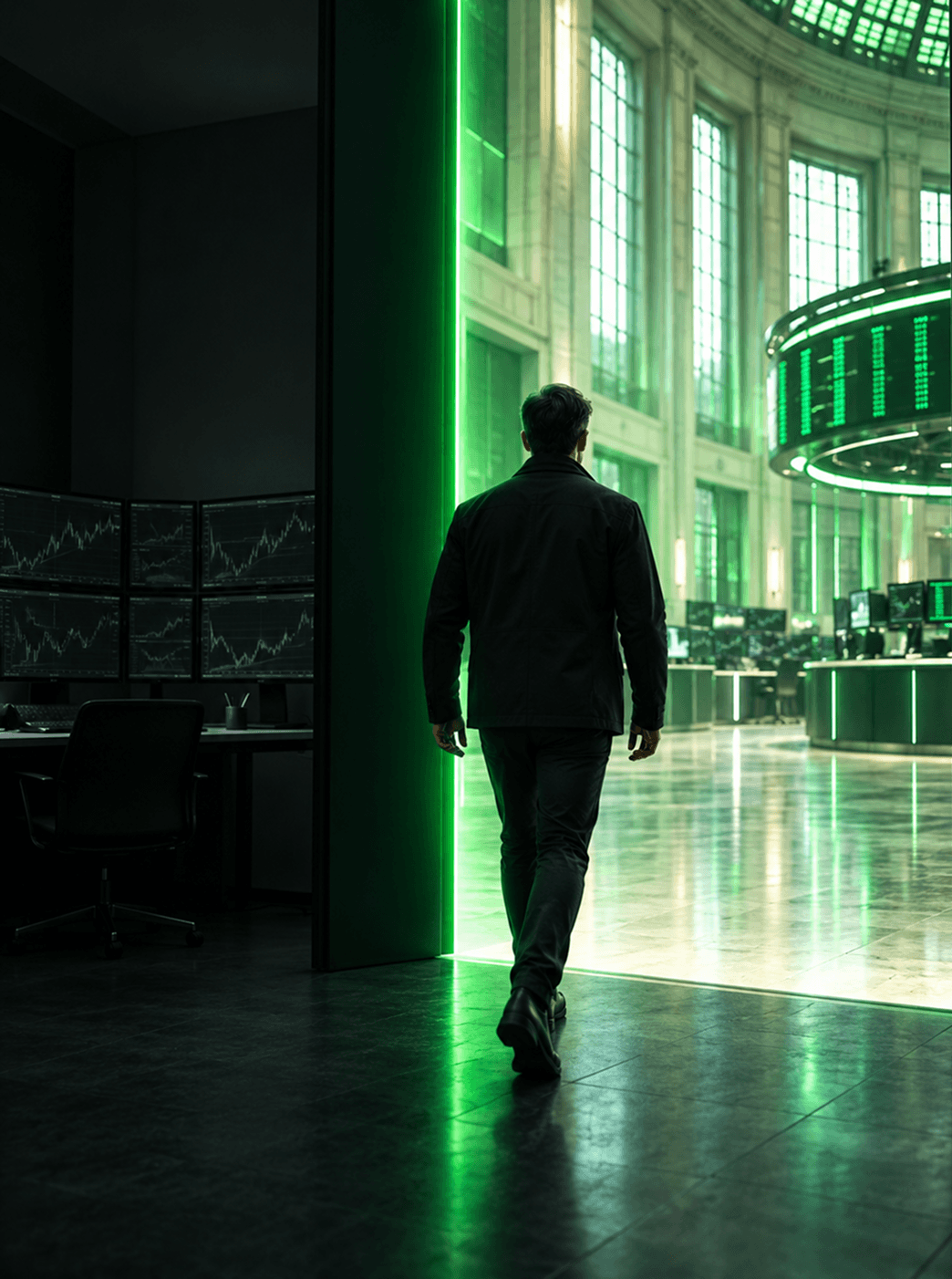 A trader moving from a simulated environment into a live market