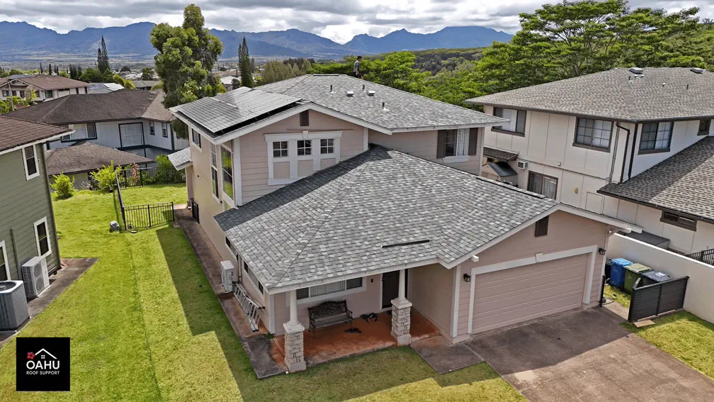 After roof repair in Mililani