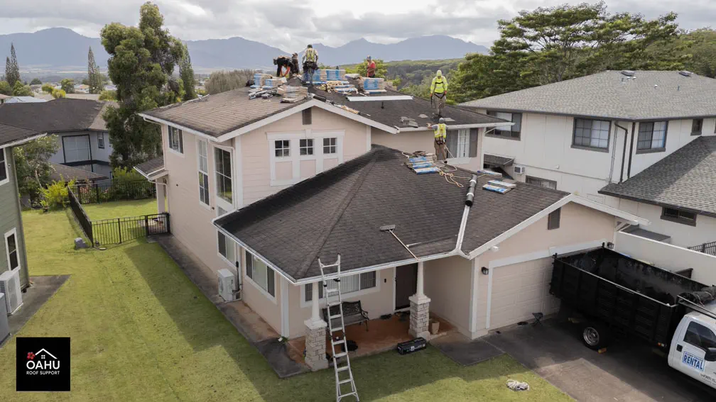 Before roof repair in Mililani