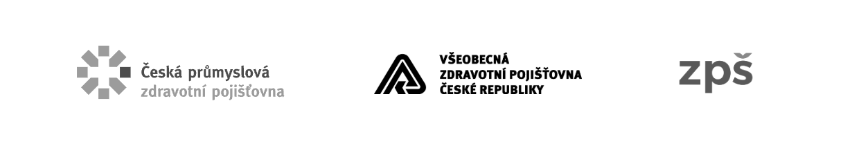Loga pojišťoven, se kterými spolupracujeme: ČPZP, VZP a ZPŠ