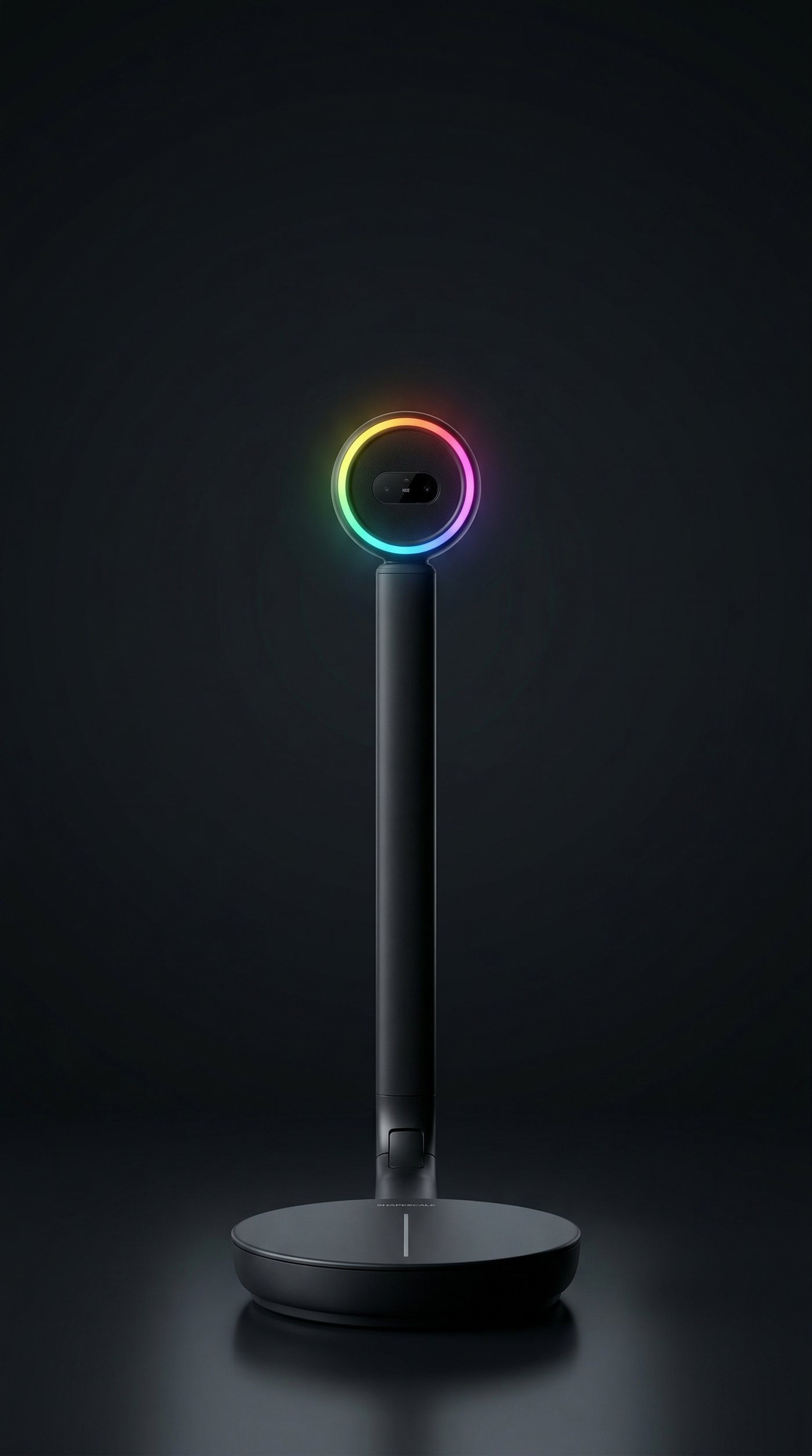 ShapeScale studio product photo, front view, rainbow ring