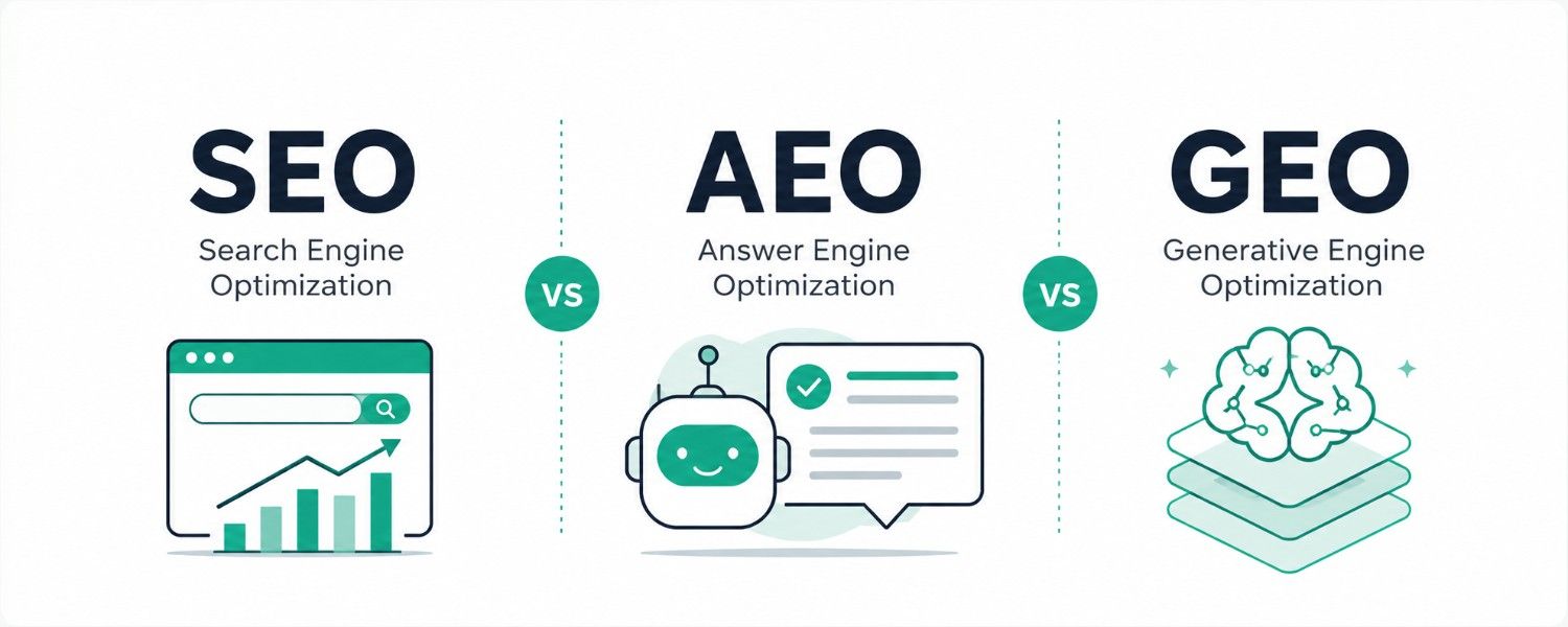 SEO vs AEO vs GEO: What’s the Difference and Which Do You Need?