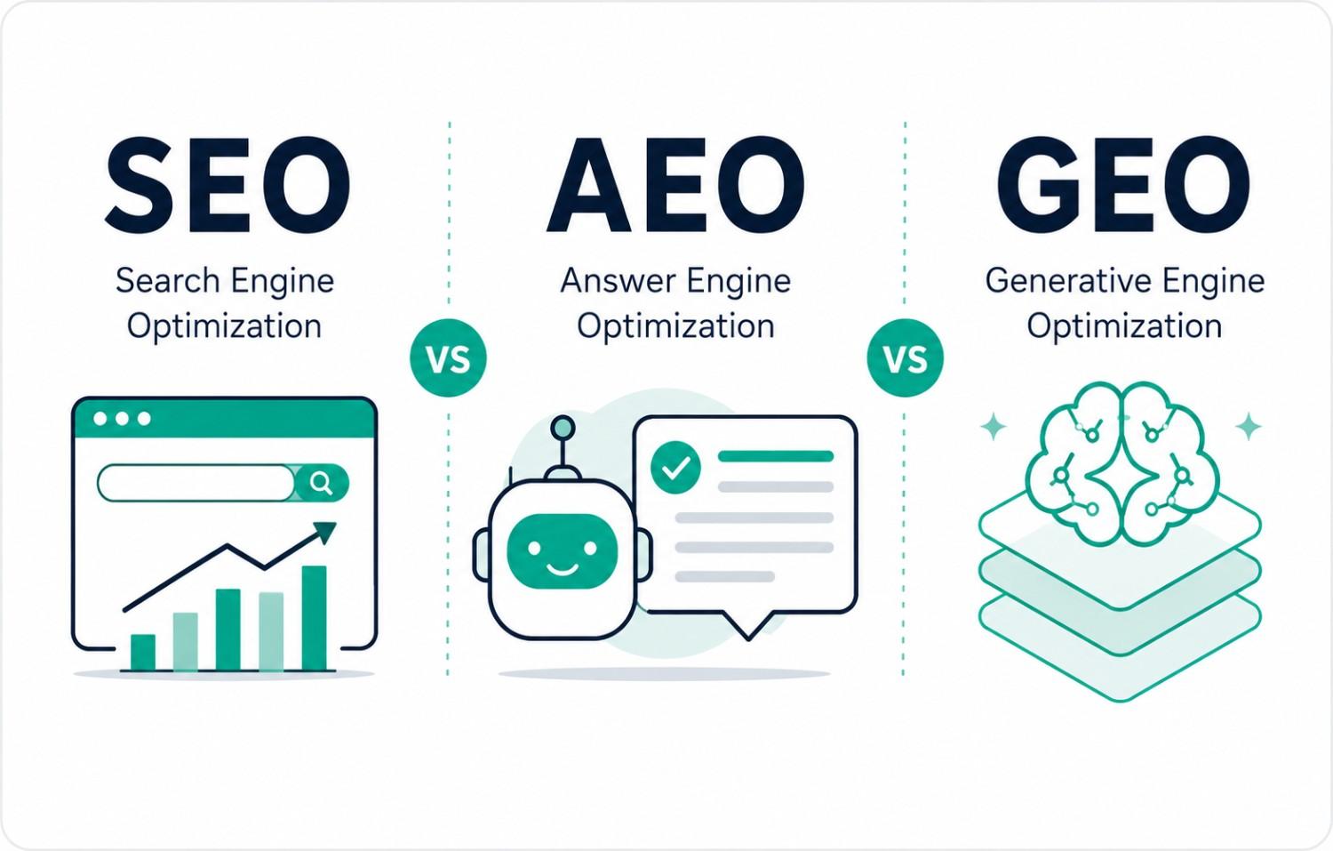 SEO vs AEO vs GEO what is the difference