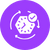 Purple circular icon representing an automated quality inspection process with rotating arrows and a checkmark.