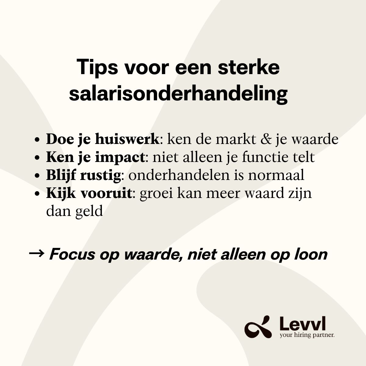 salaris onderhandelen tips van Levvl