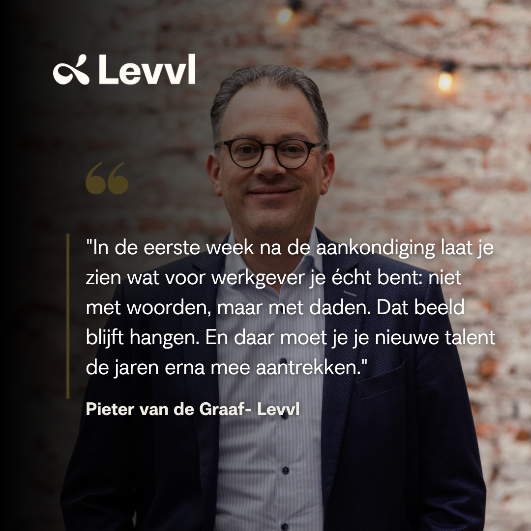 Pieter van de Graaf, expert HR en employer branding bij Levvl, licht toe waarom de eerste week na een deal-aankondiging bepalend is voor het werkgeversmerk.