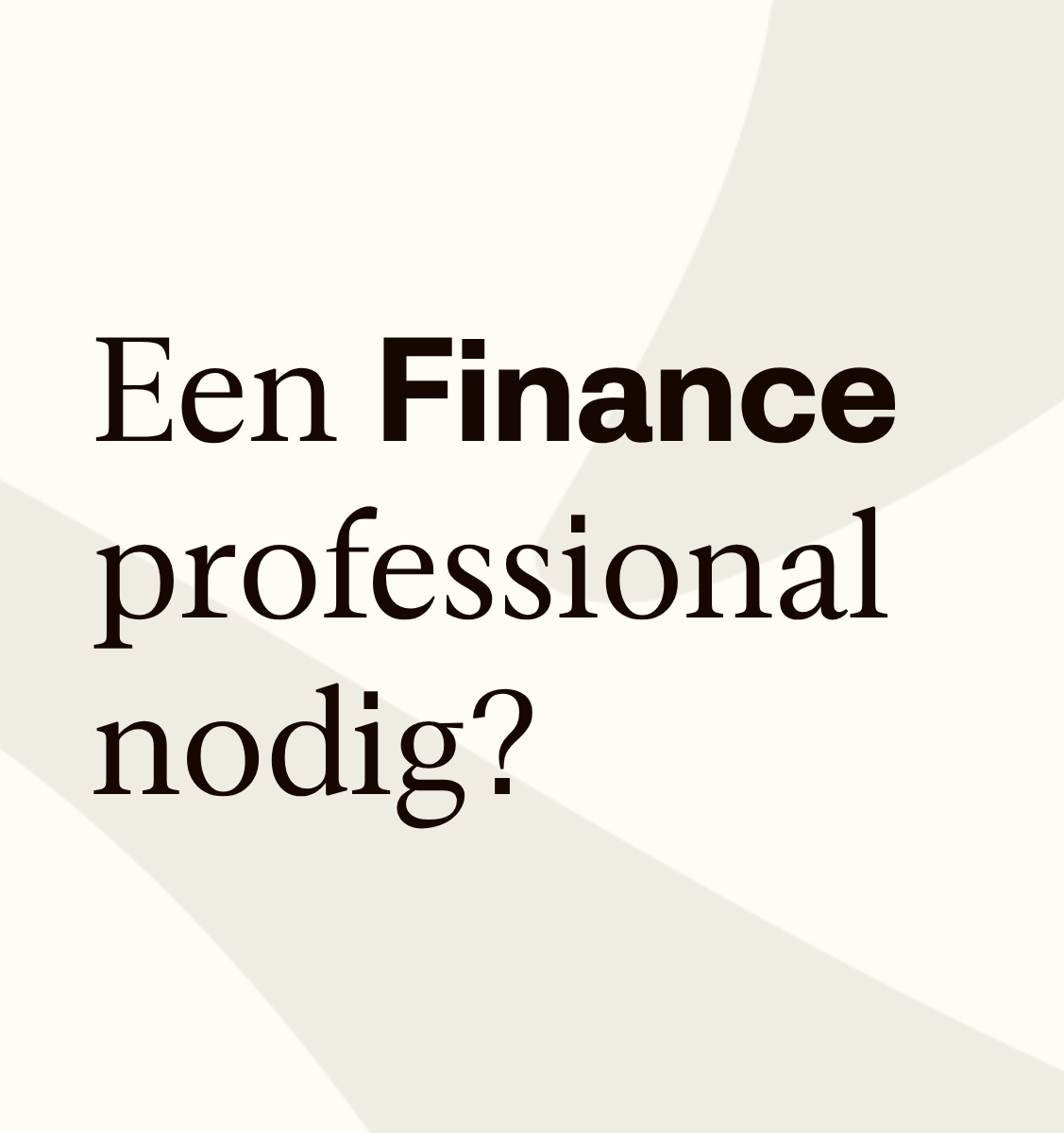Finance professionals