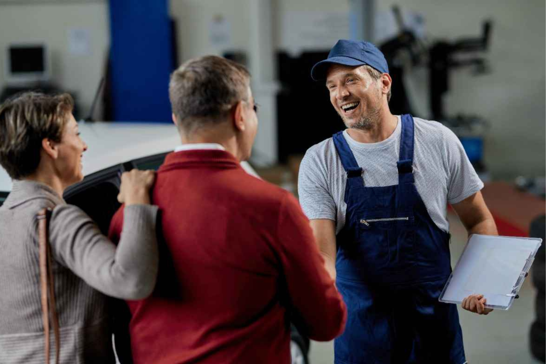 HVAC contractor presenting financing options to homeowner