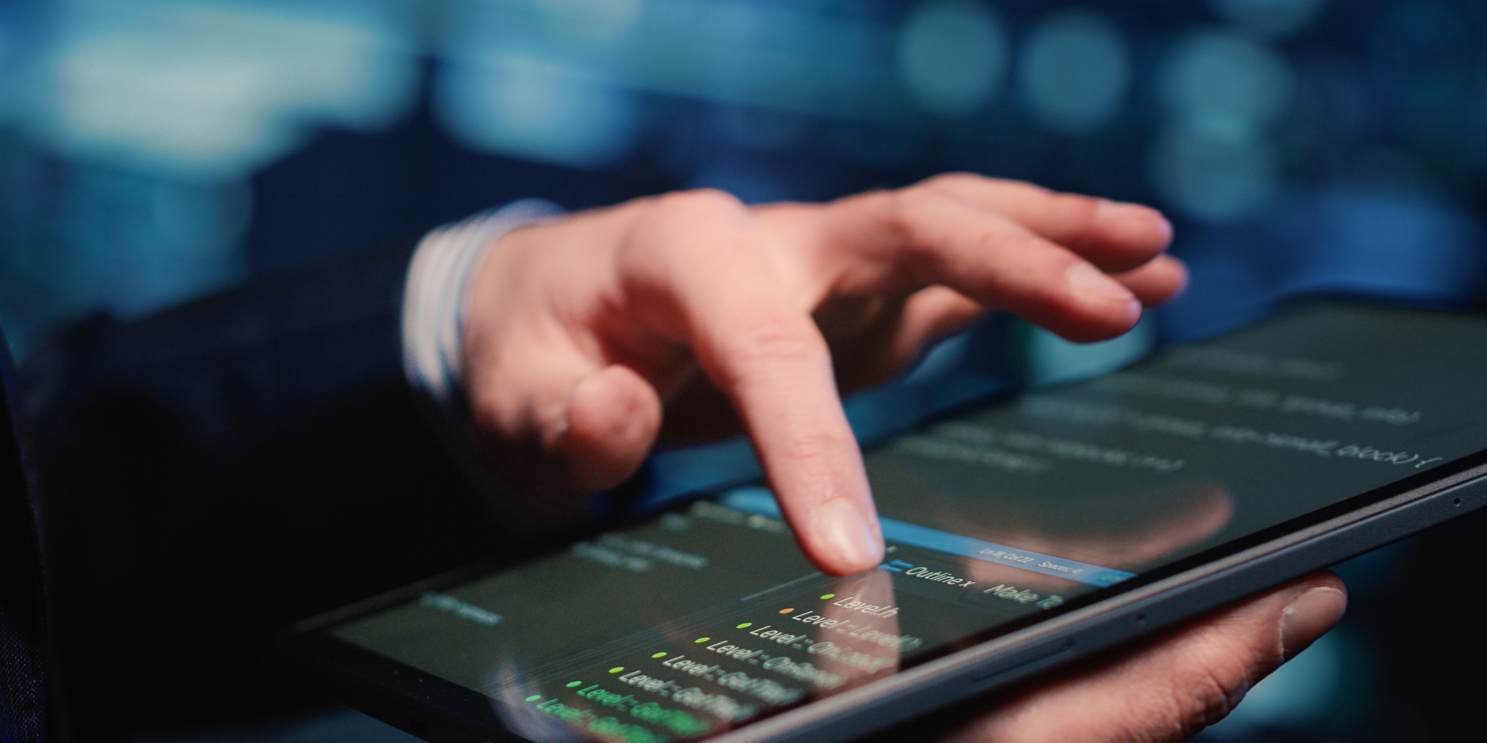 Financial institution CTO reviewing automated credit decisioning platform dashboard with instant approval rate metrics