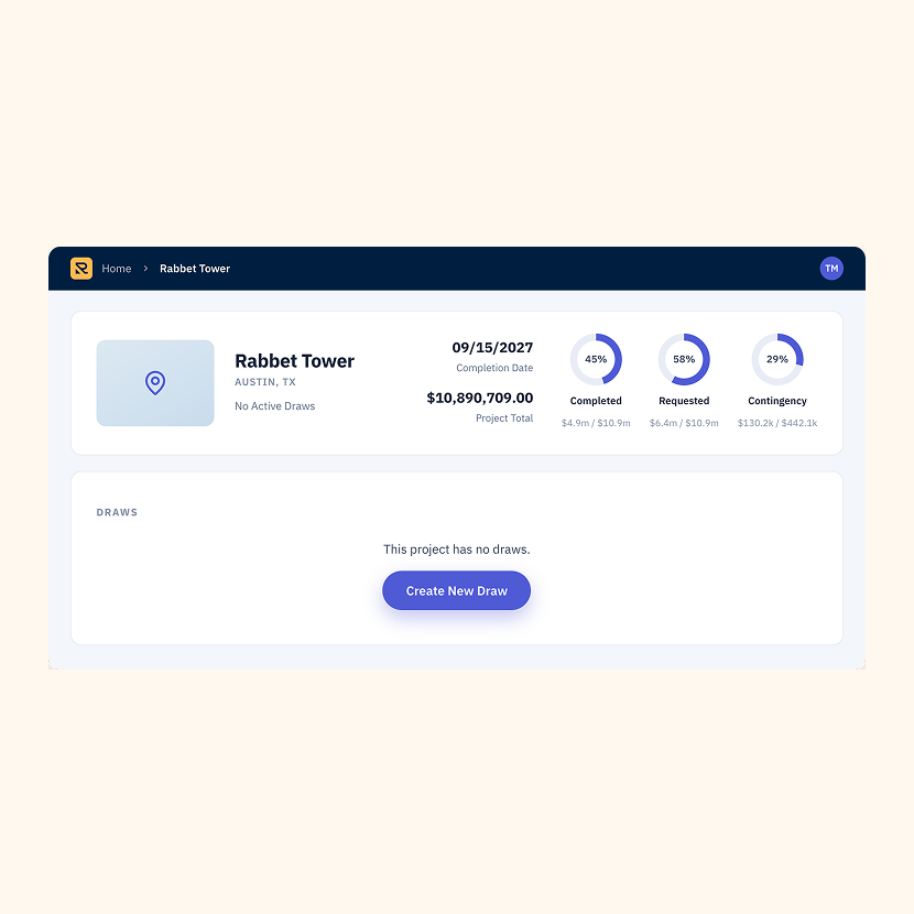 Borrowers create and submit draws