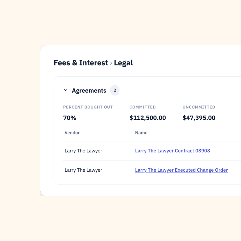 Track contracts and change orders end to end