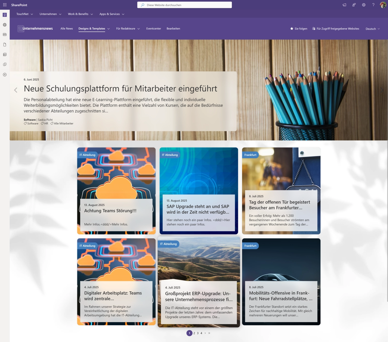 M365 Intranet Newsseite