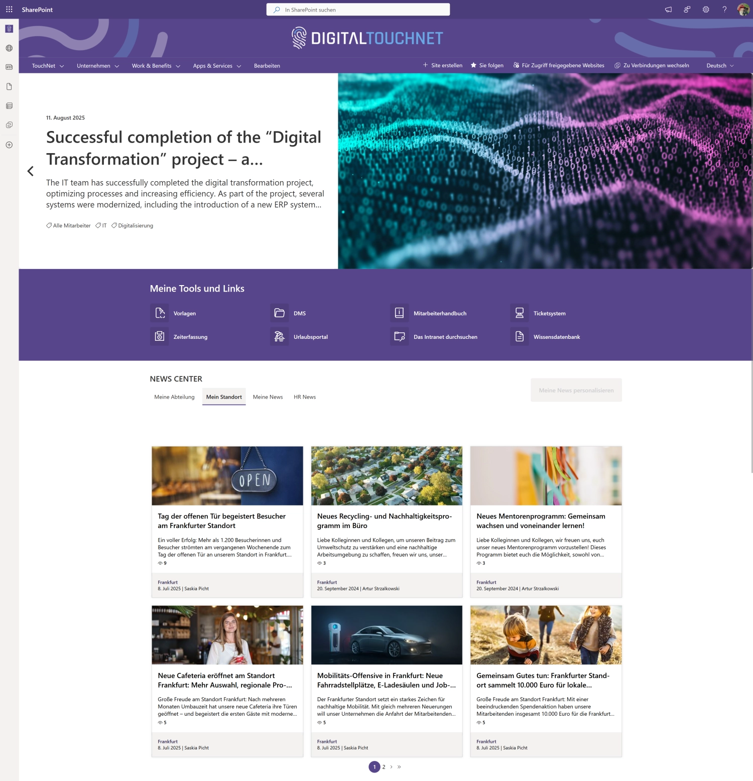 M365 Intranet Newsseite