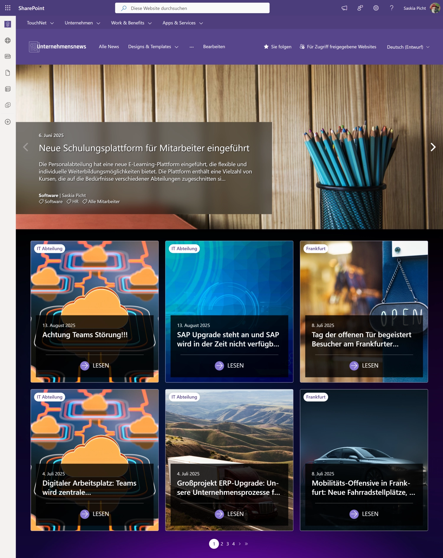 M365 Intranet Newsseite