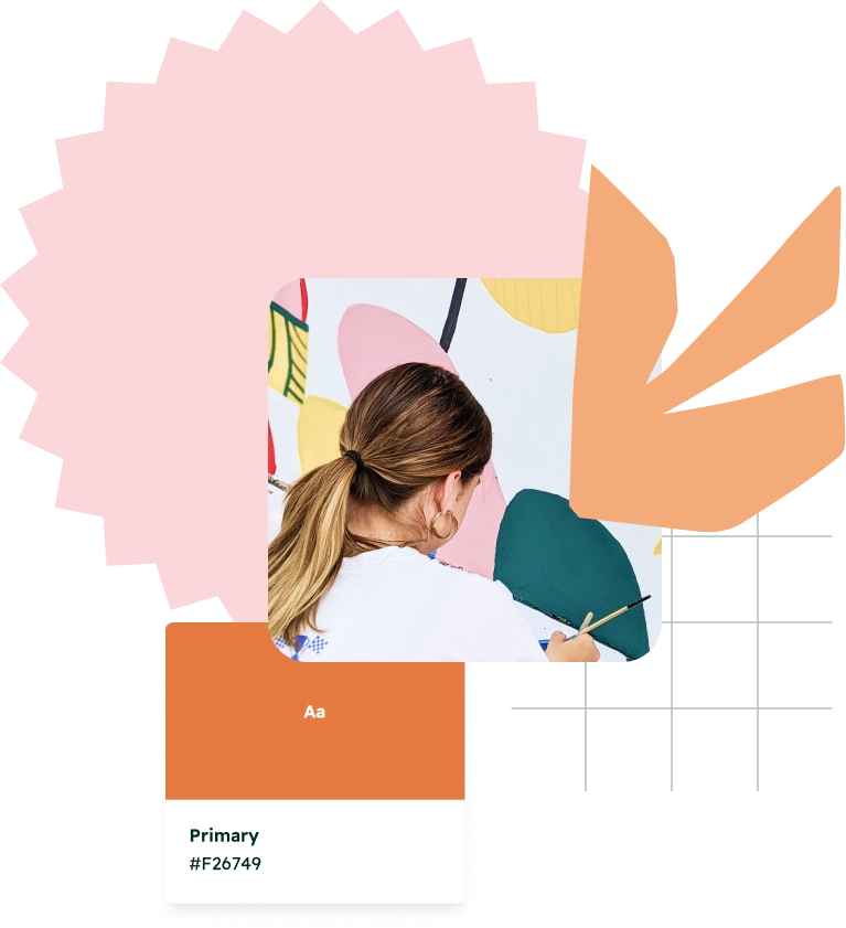 Collage photo + formes géométrique 