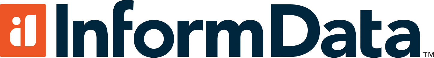 InformData logo with stylized lowercase 'i' and 'd' in white on an orange square, followed by the text 'InformData' in dark blue.