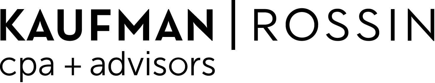 Kaufman Rossin company logo in black text.