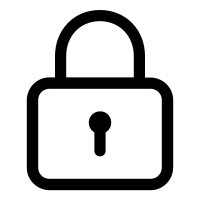Simple black padlock icon symbolizing security or locked content.